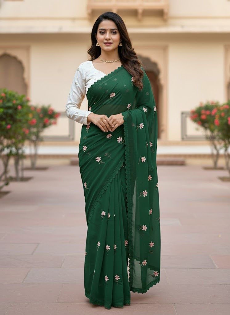 নতুন প্রিমিয়াম জর্জেট শাড়ি